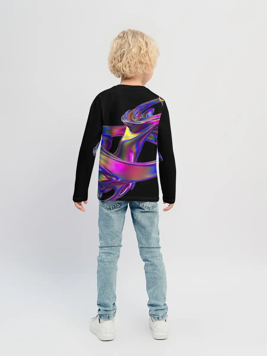 Детский лонгслив / Голографический ураган