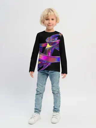 Детский лонгслив / Голографический ураган