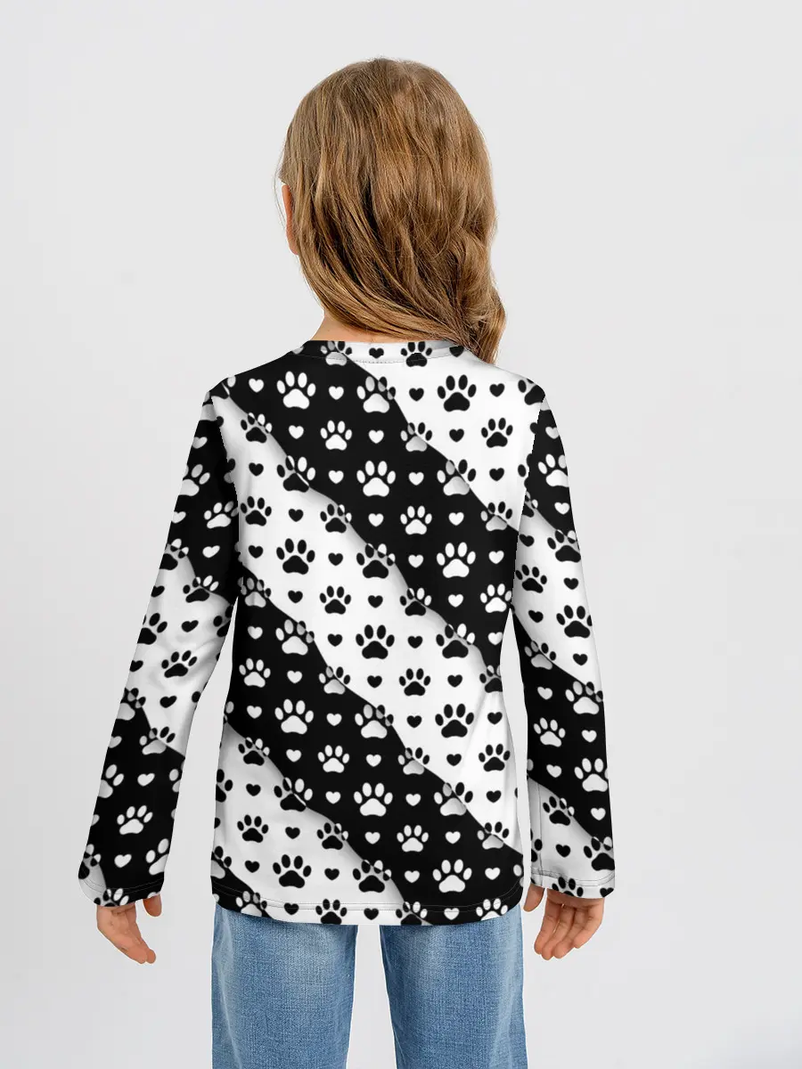 Детский лонгслив / Следы от Лап