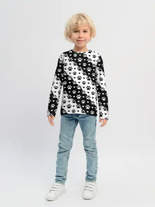 Детский лонгслив / Следы от Лап