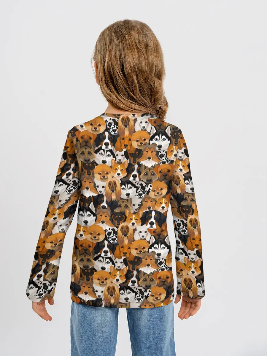 Детский лонгслив / Разные Собаки