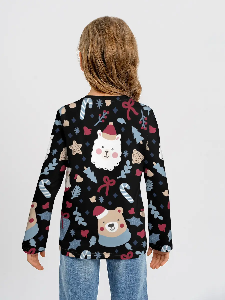 Детский лонгслив / Забавный Новый Год