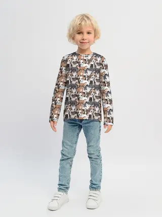 Детский лонгслив / Щенки Разных Пород