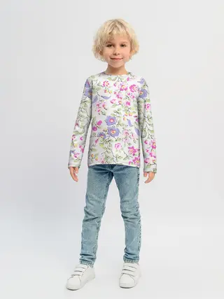 Детский лонгслив / Яркие весенние цветы