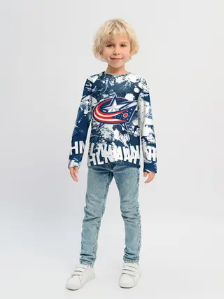 Детский лонгслив / Коламбус Блю Джекетс, Columbus Blue Jackets