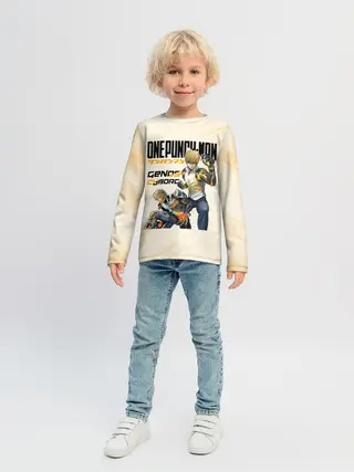 Детский лонгслив / Генос киборг One Punch-Man