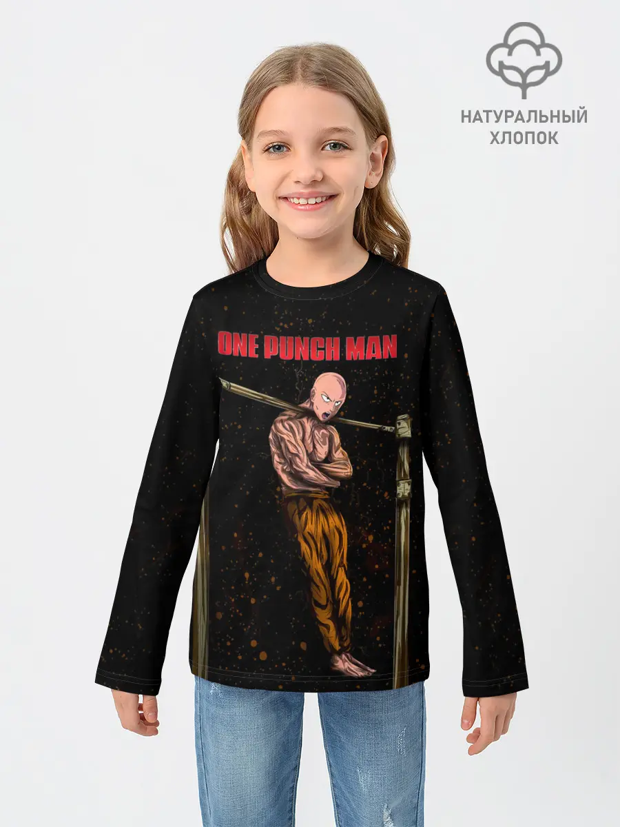 Детский лонгслив / One Punch-Man Сайтама турникимэн