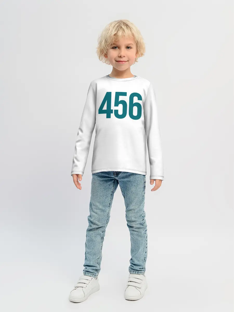Детский лонгслив / Squid game - Сон Ки Хун 456