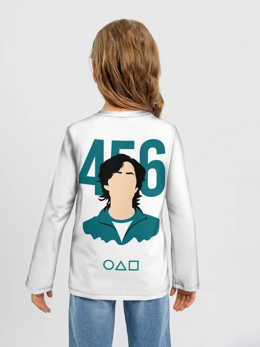 Детский лонгслив / Squid game - Сон Ки Хун 456