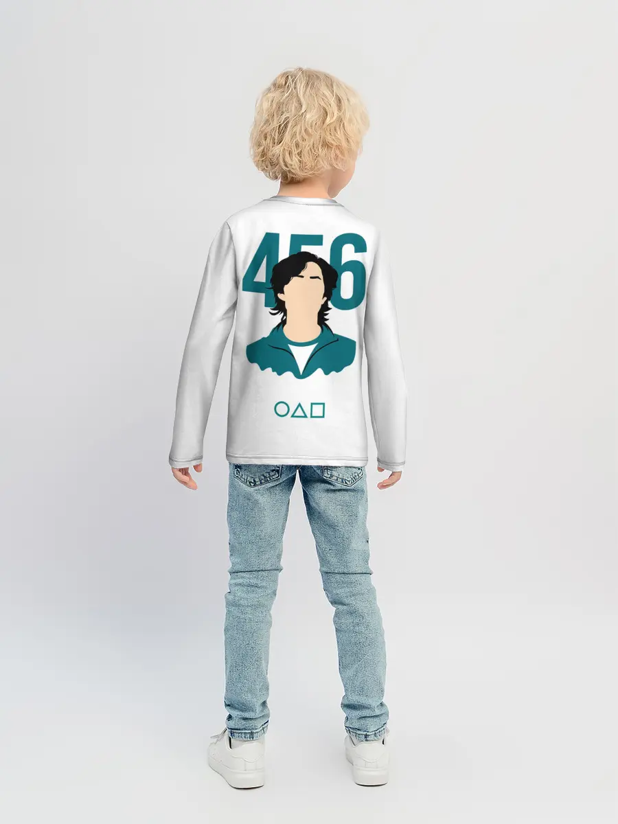 Детский лонгслив / Squid game - Сон Ки Хун 456