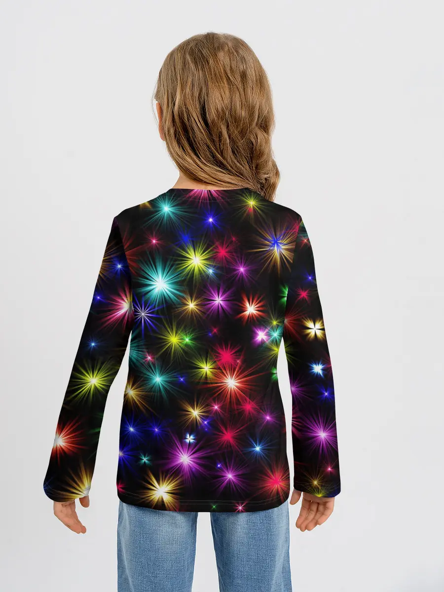 Детский лонгслив / ПРАЗДНИЧНЫЕ ОГОНЬКИ