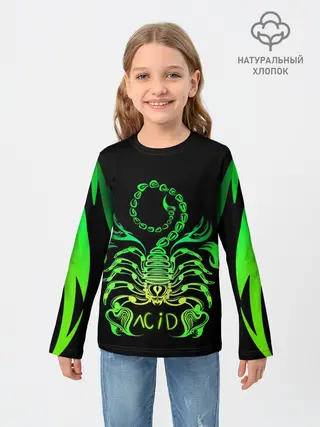Детский лонгслив / Acid scorpion