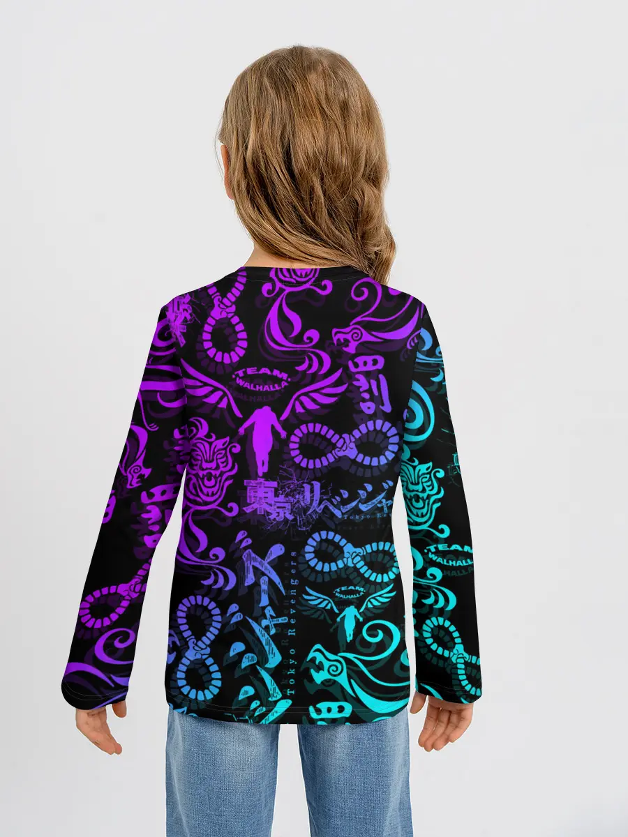 Детский лонгслив / ТАТУ ТОКЙСКИЕ МСТИТЕЛИ НЕОН |