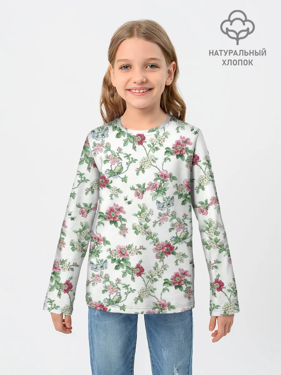Детский лонгслив / Весенняя жизнь
