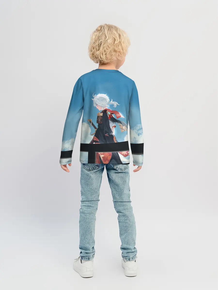 Детский лонгслив / КАДЗУХА НА ФОНЕ НЕБА