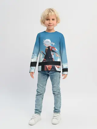 Детский лонгслив / КАДЗУХА НА ФОНЕ НЕБА