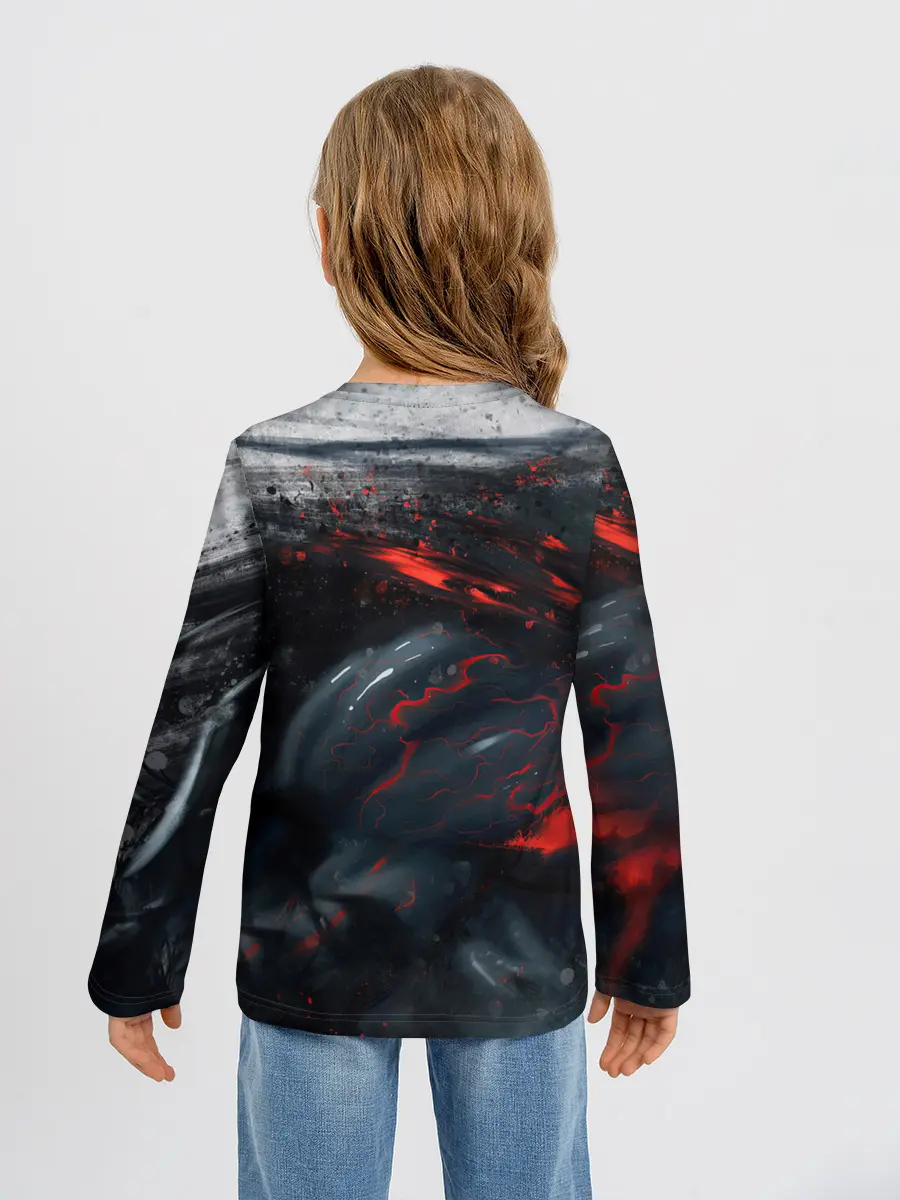 Детский лонгслив / ЧЁРНЫЙ СИМБИОТ / ГРАНЖ / BLACK MONSTER