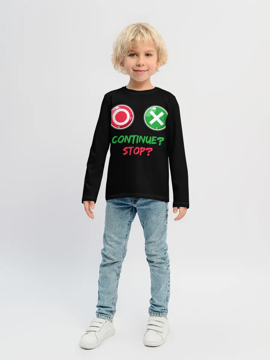 Детский лонгслив / Игра в кальмара: кнопки выбора