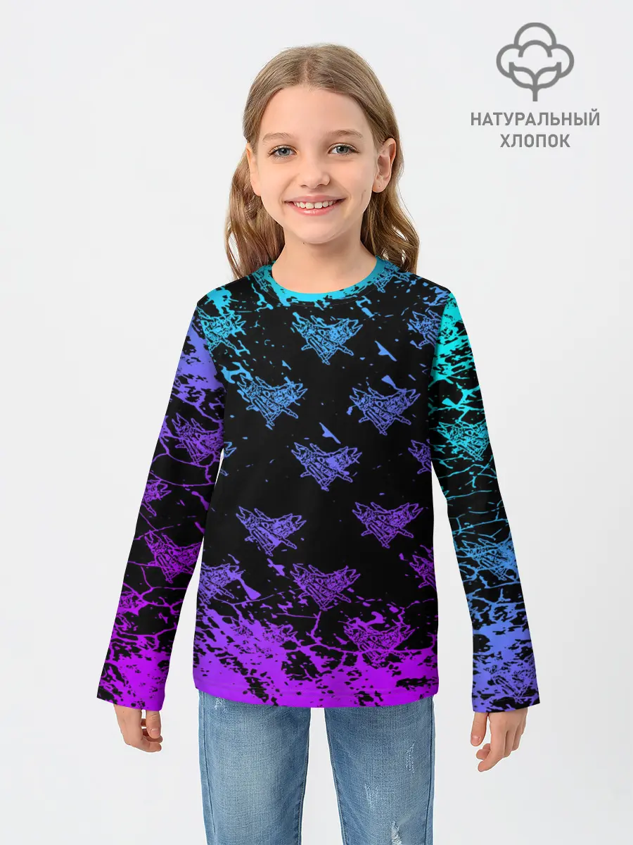 Детский лонгслив / Velial Squad | neon