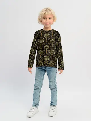 Детский лонгслив / Тигры / Tigers