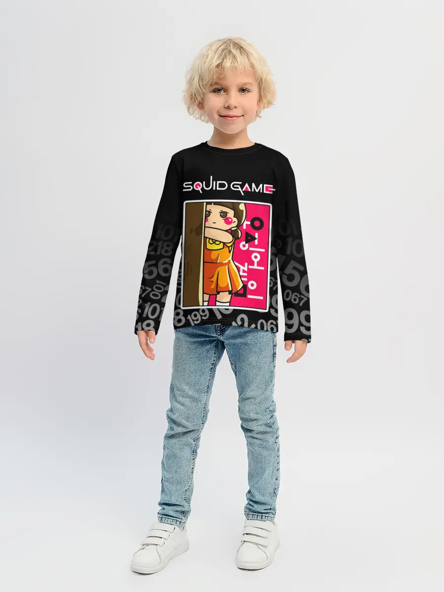 Детский лонгслив / ИГРА В КАЛЬМАРА / КУКЛА / DOLL