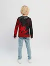 Детский лонгслив / ЧЁРНО КРАСНЫЕ КРАСКИ | RED BLACK STRIPES