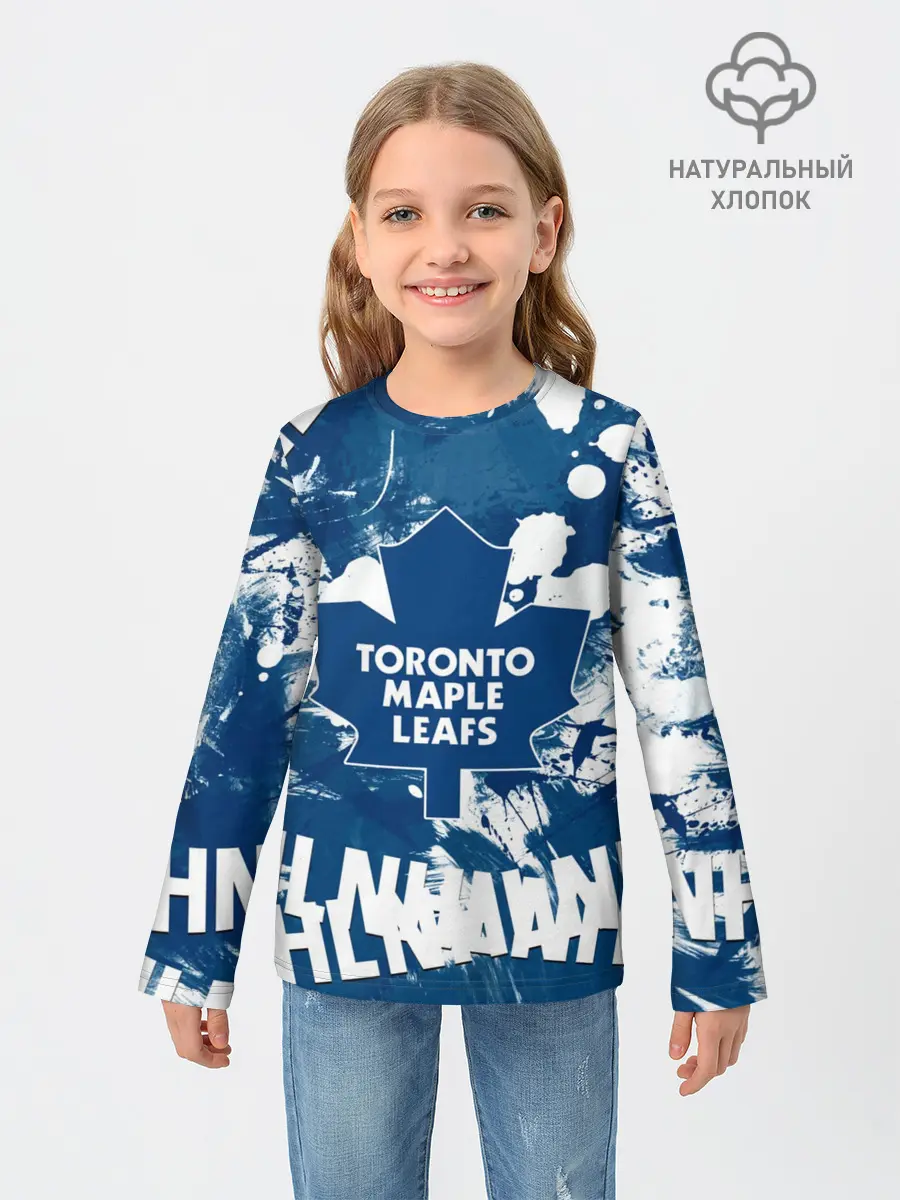 Детский лонгслив / Торонто Мейпл Лифс, Toronto Maple Leafs