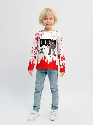 Детский лонгслив / Doomguy vs Cyberdemon