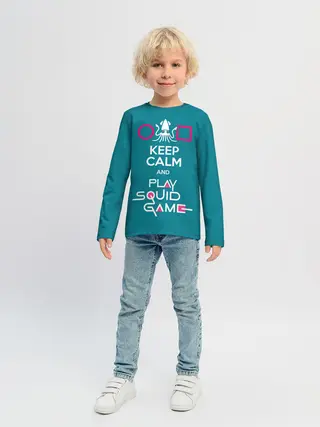 Детский лонгслив / Keep calm and play squid game