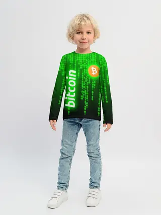 Детский лонгслив / BITCOIN / БИТКОИН / CRYPTO / КРИПТА