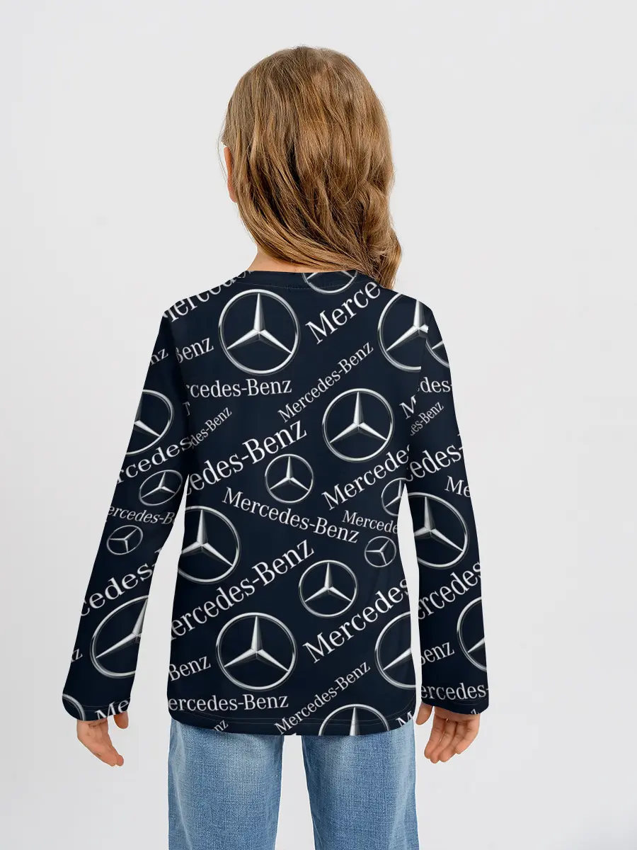 Детский лонгслив / MERCEDES-BENZ / МЕРСЕДЕС-БЕНЗ / УЗОР