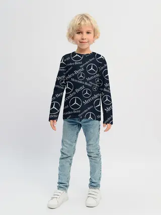 Детский лонгслив / MERCEDES-BENZ / МЕРСЕДЕС-БЕНЗ / УЗОР
