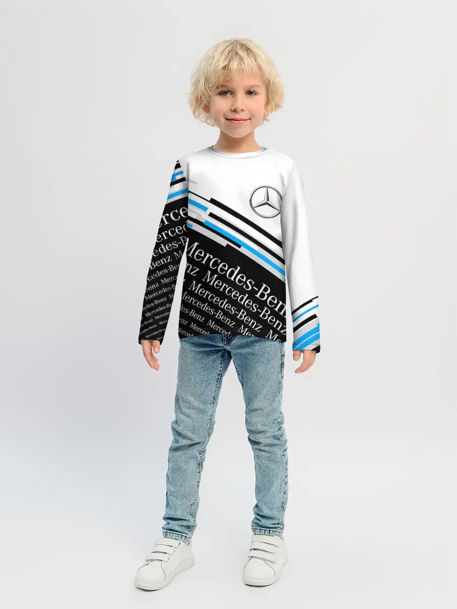 Детский лонгслив / MERCEDES-BENZ / МЕРСЕДЕС-БЕНЗ / BLUE