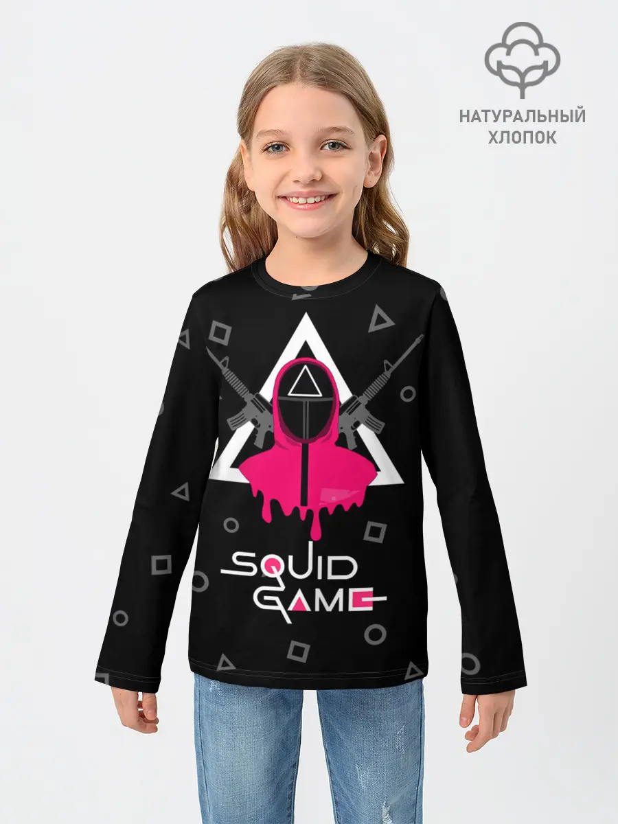 Детский лонгслив / Squid game: guard with M-16