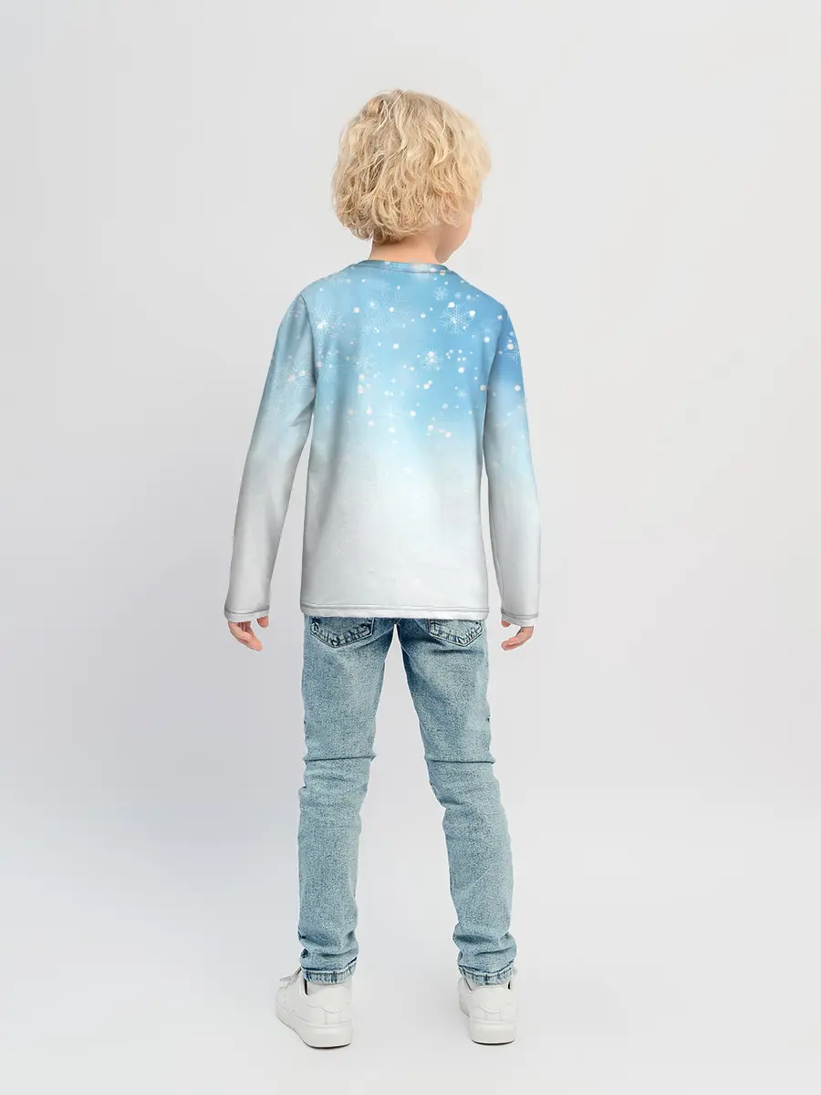 Детский лонгслив / Новогодний Корги / New Years Corgi