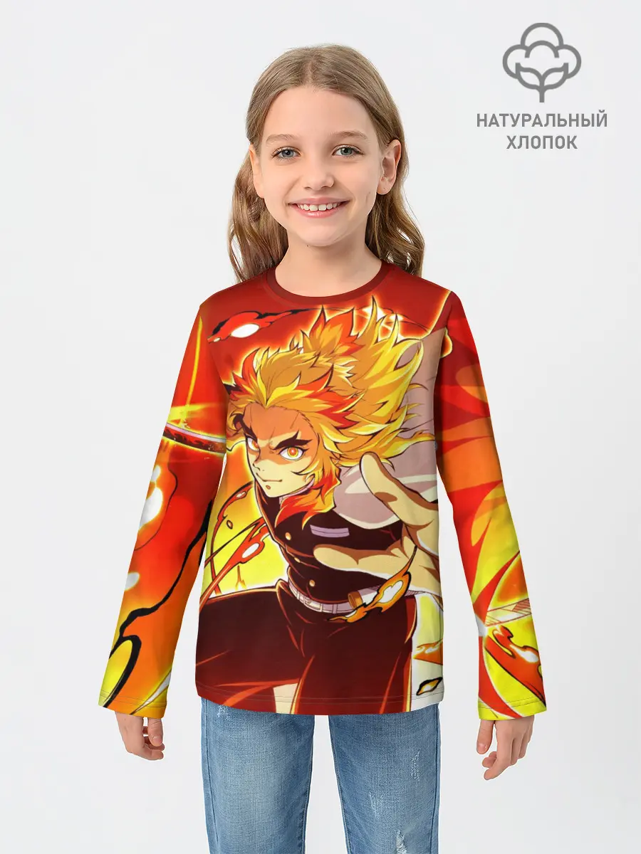 Детский лонгслив / Ренгоку Кёджуро, Клинок рассекающий демонов