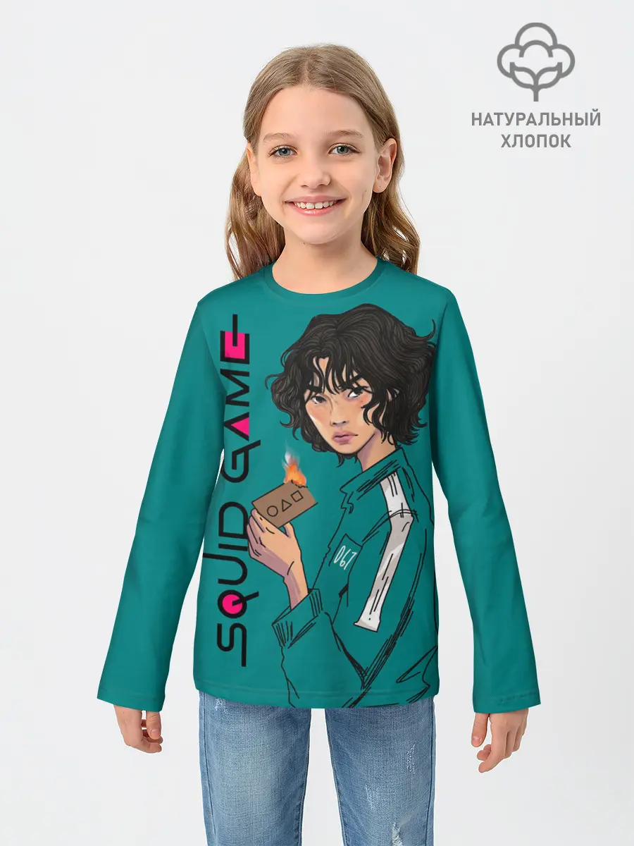 Детский лонгслив / Кан Сэ Бёк сжигает визитку