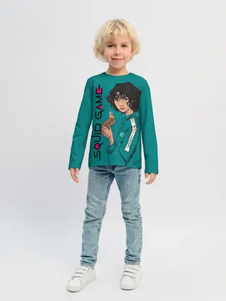 Детский лонгслив / Кан Сэ Бёк сжигает визитку