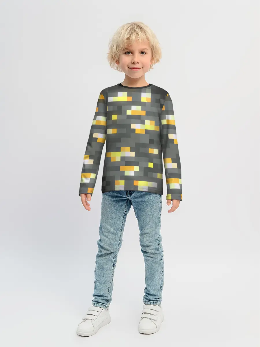 Детский лонгслив / ЗОЛОТАЯ РУДА | GOLD ORE | MINECRAFT
