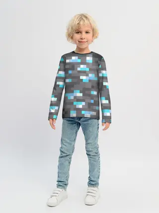 Детский лонгслив / АЛМАЗНАЯ РУДА | DIAMOND ORE | MINCRAFT