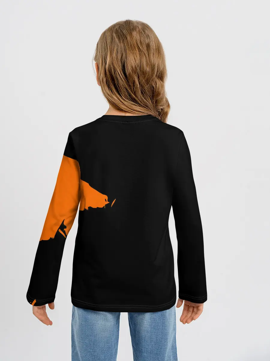 Детский лонгслив / Сайтама образ в силуэте One Punch-Man