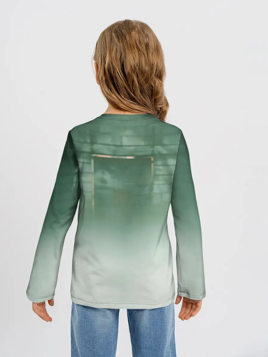 Детский лонгслив / Хаски в комнате