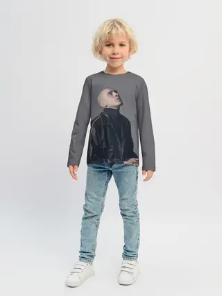 Детский лонгслив / Задумчивый Хаски