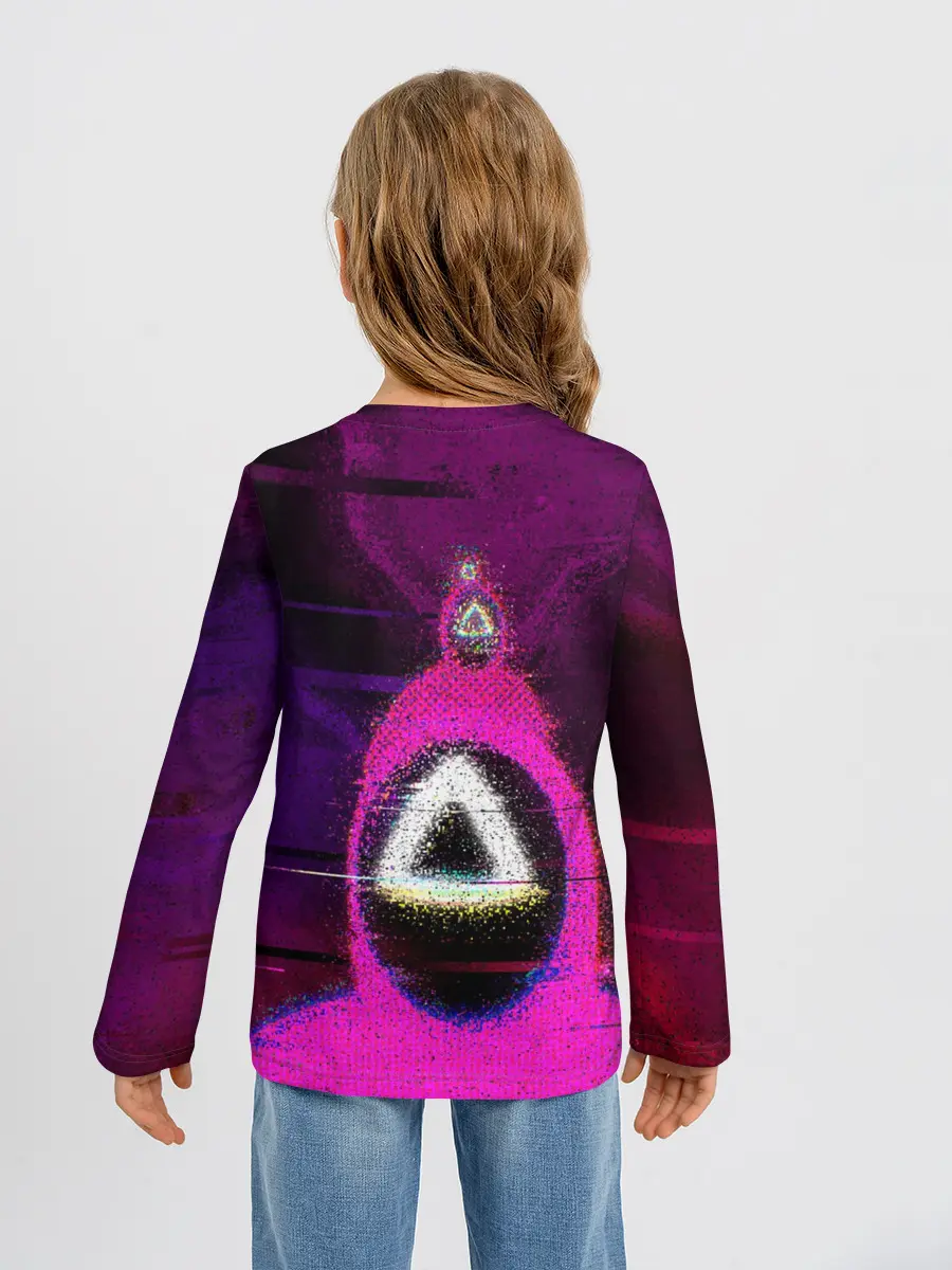 Детский лонгслив / Squid game glitch