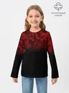Детский лонгслив / BLACK RED CAMO | RED MILLITARY