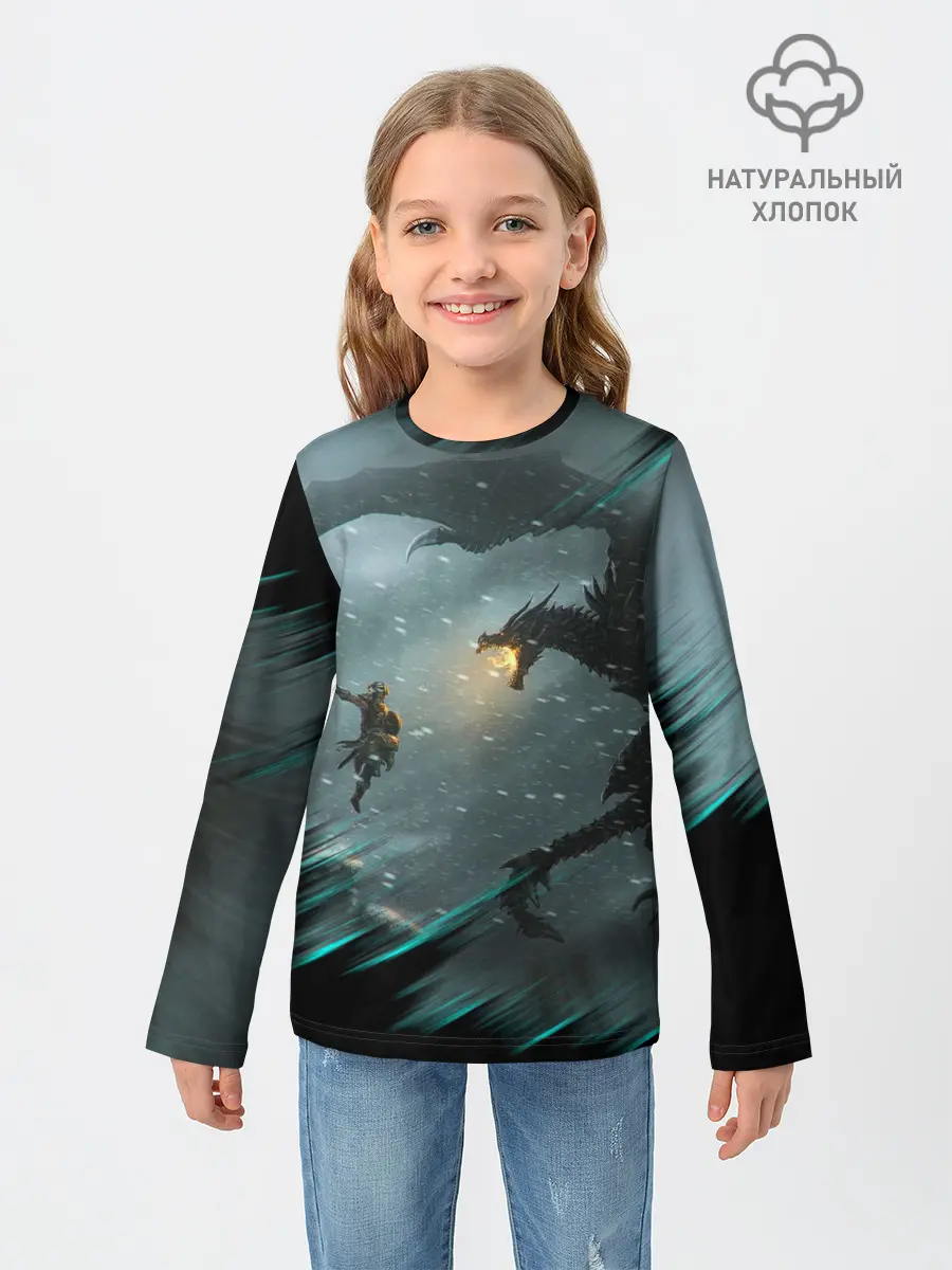 Детский лонгслив / TES FUS RO DAH | DRAGON