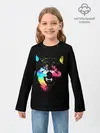 Детский лонгслив / Неоновый свирепый волк