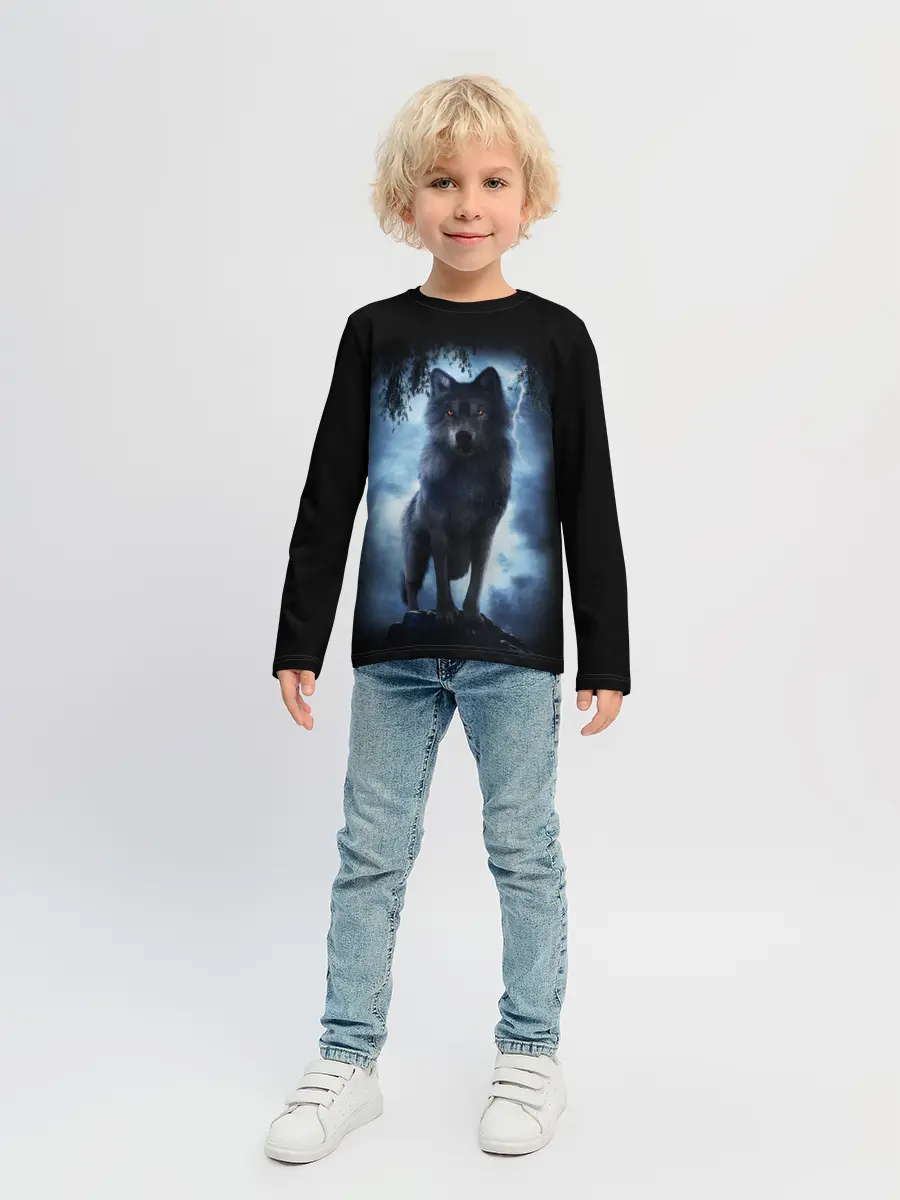 Детский лонгслив / ВОЛК БРОДЯГА
