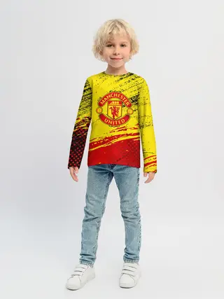 Детский лонгслив / Manchester United Футбольный клуб.