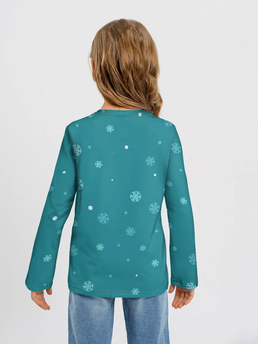 Детский лонгслив / Новогодний зайчик